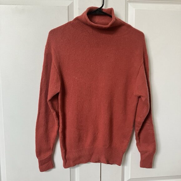 Aritzia Wilfred Sweater Womens XS Cashmere Knit Funnel Turtleneck Pullover - Picture 1 of 8